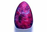 Polished Corundum (Ruby) Egg - Highly Fluorescent! #342007-1